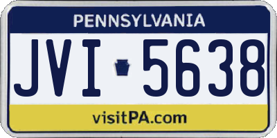 PA license plate JVI5638