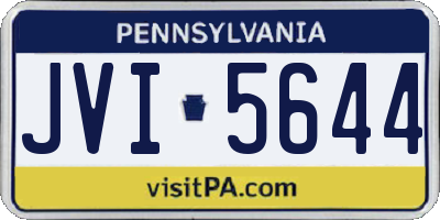 PA license plate JVI5644