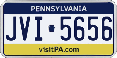 PA license plate JVI5656