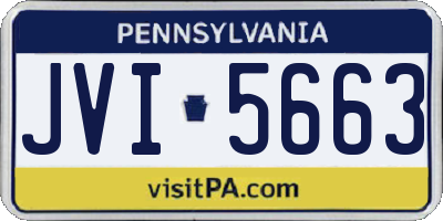 PA license plate JVI5663