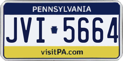 PA license plate JVI5664