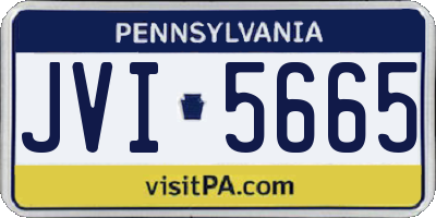 PA license plate JVI5665