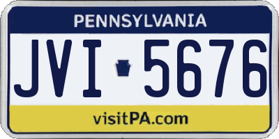 PA license plate JVI5676