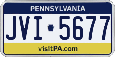 PA license plate JVI5677