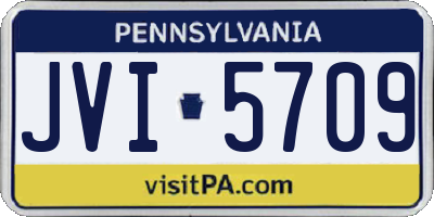 PA license plate JVI5709