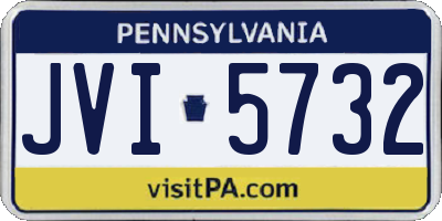 PA license plate JVI5732