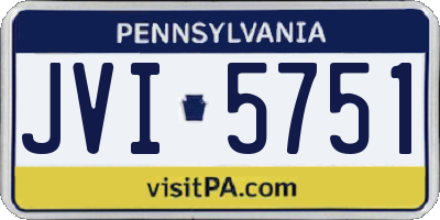 PA license plate JVI5751
