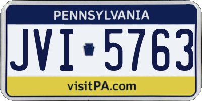 PA license plate JVI5763