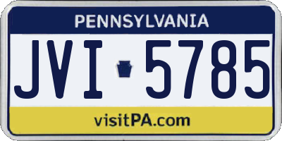 PA license plate JVI5785