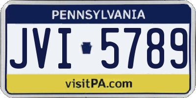 PA license plate JVI5789