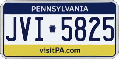 PA license plate JVI5825