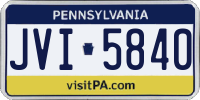 PA license plate JVI5840