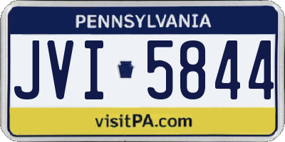 PA license plate JVI5844
