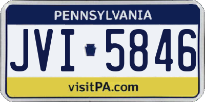 PA license plate JVI5846