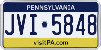 PA license plate JVI5848