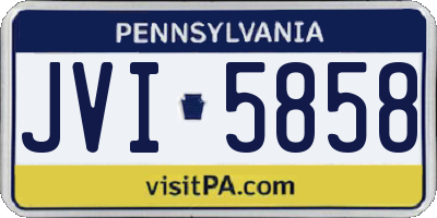 PA license plate JVI5858