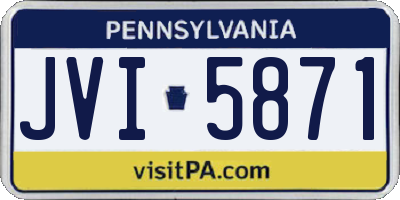 PA license plate JVI5871