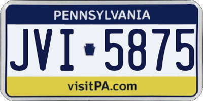 PA license plate JVI5875