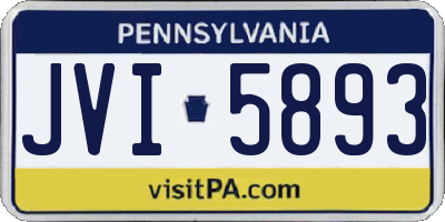PA license plate JVI5893