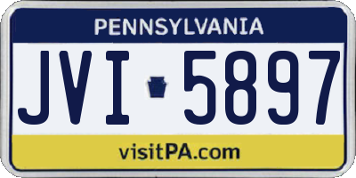 PA license plate JVI5897