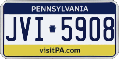 PA license plate JVI5908