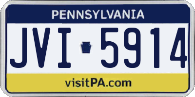 PA license plate JVI5914