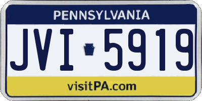 PA license plate JVI5919