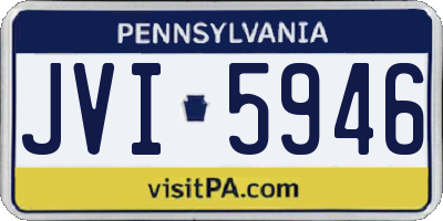 PA license plate JVI5946