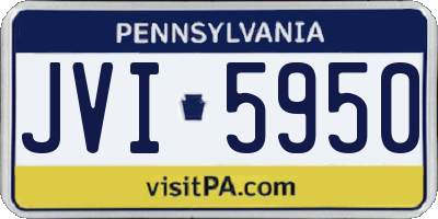 PA license plate JVI5950