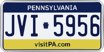 PA license plate JVI5956