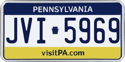 PA license plate JVI5969