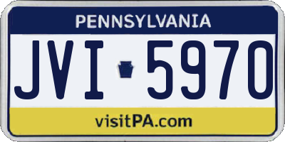 PA license plate JVI5970