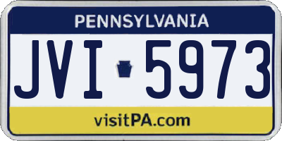 PA license plate JVI5973