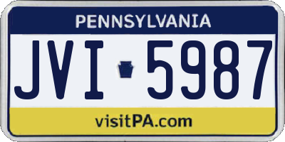 PA license plate JVI5987