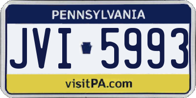 PA license plate JVI5993