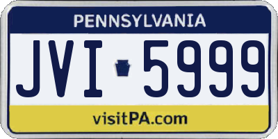 PA license plate JVI5999