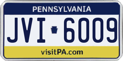 PA license plate JVI6009