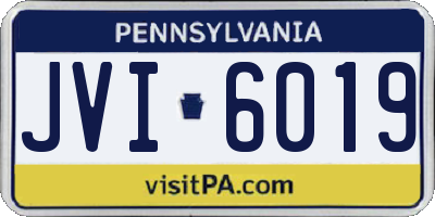 PA license plate JVI6019