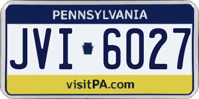 PA license plate JVI6027