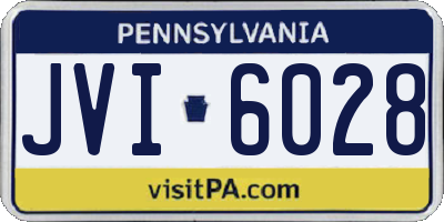 PA license plate JVI6028