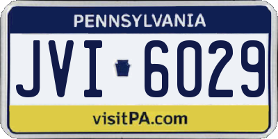 PA license plate JVI6029