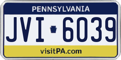 PA license plate JVI6039
