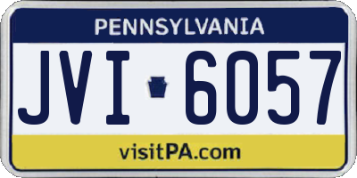 PA license plate JVI6057