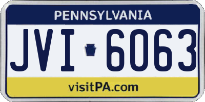 PA license plate JVI6063