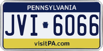 PA license plate JVI6066