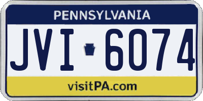 PA license plate JVI6074