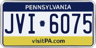 PA license plate JVI6075
