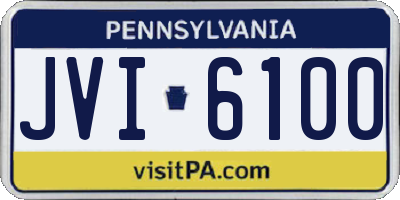 PA license plate JVI6100