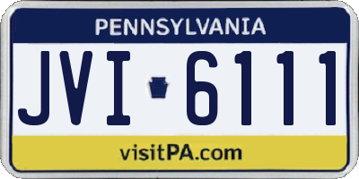 PA license plate JVI6111