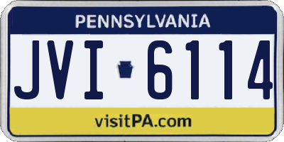 PA license plate JVI6114